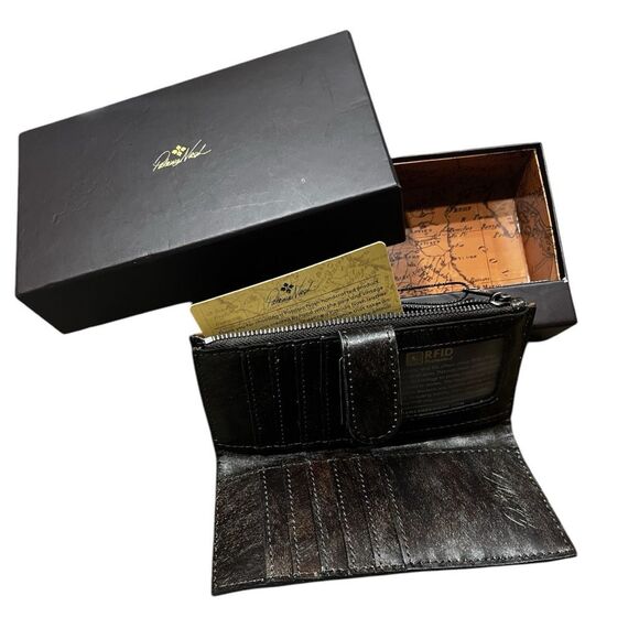 Patricia Nash Nazari Turquoise Tooled Leather Bifold Wallet NEW With Gift Box - Picture 6 of 8